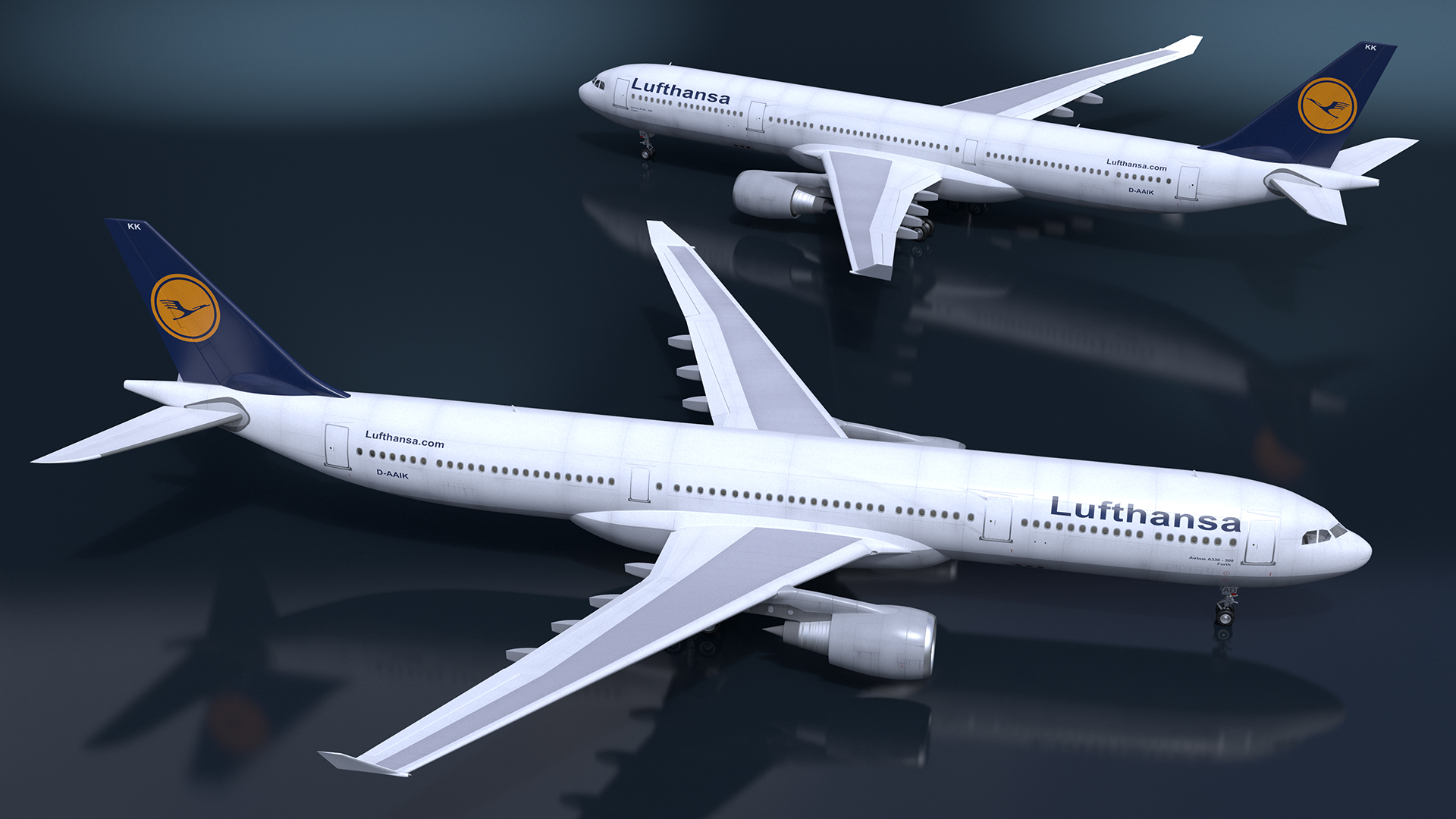 3D model Lufthansa Airbus A330-300