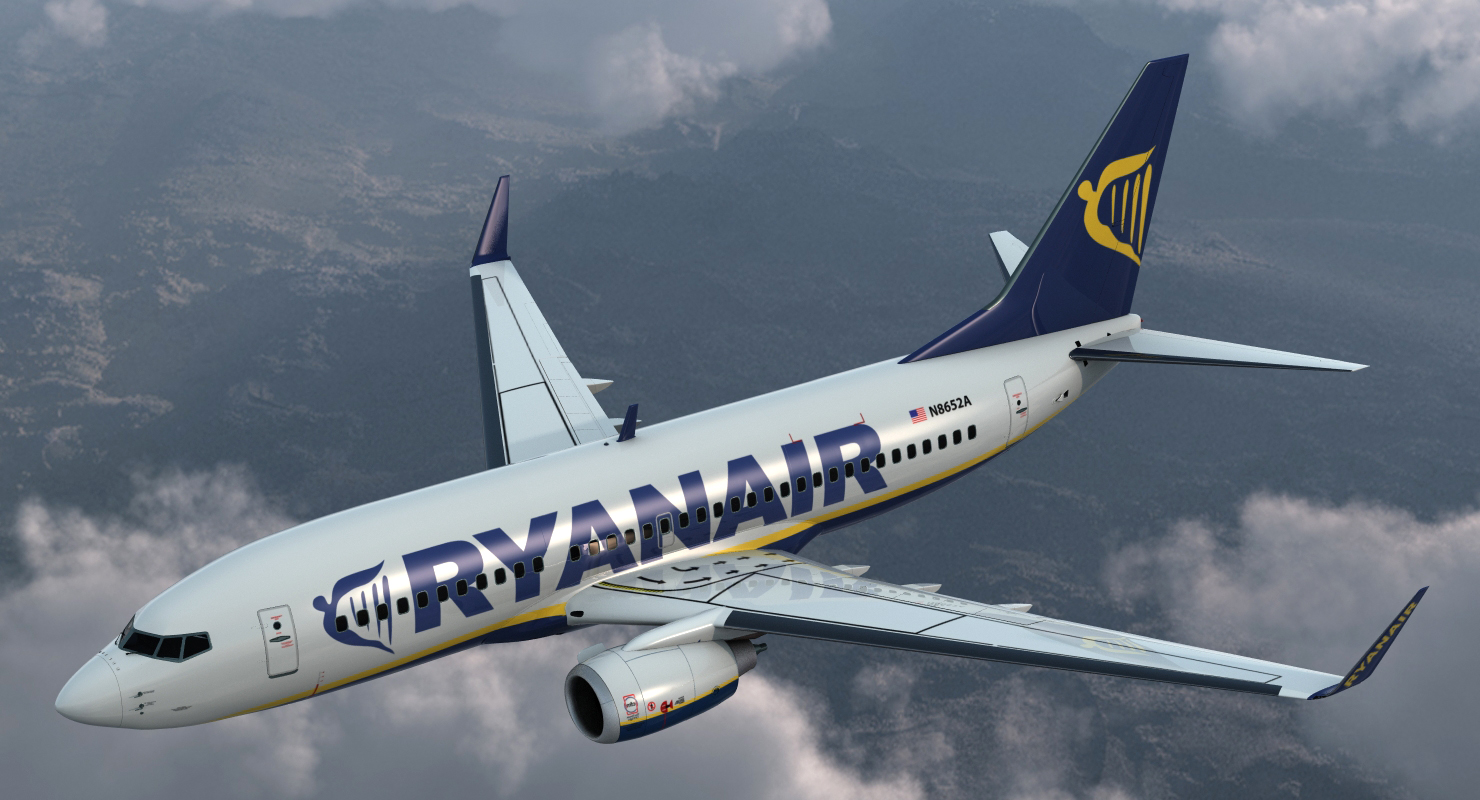 3D Boeing 737 700 with Interior Ryanair