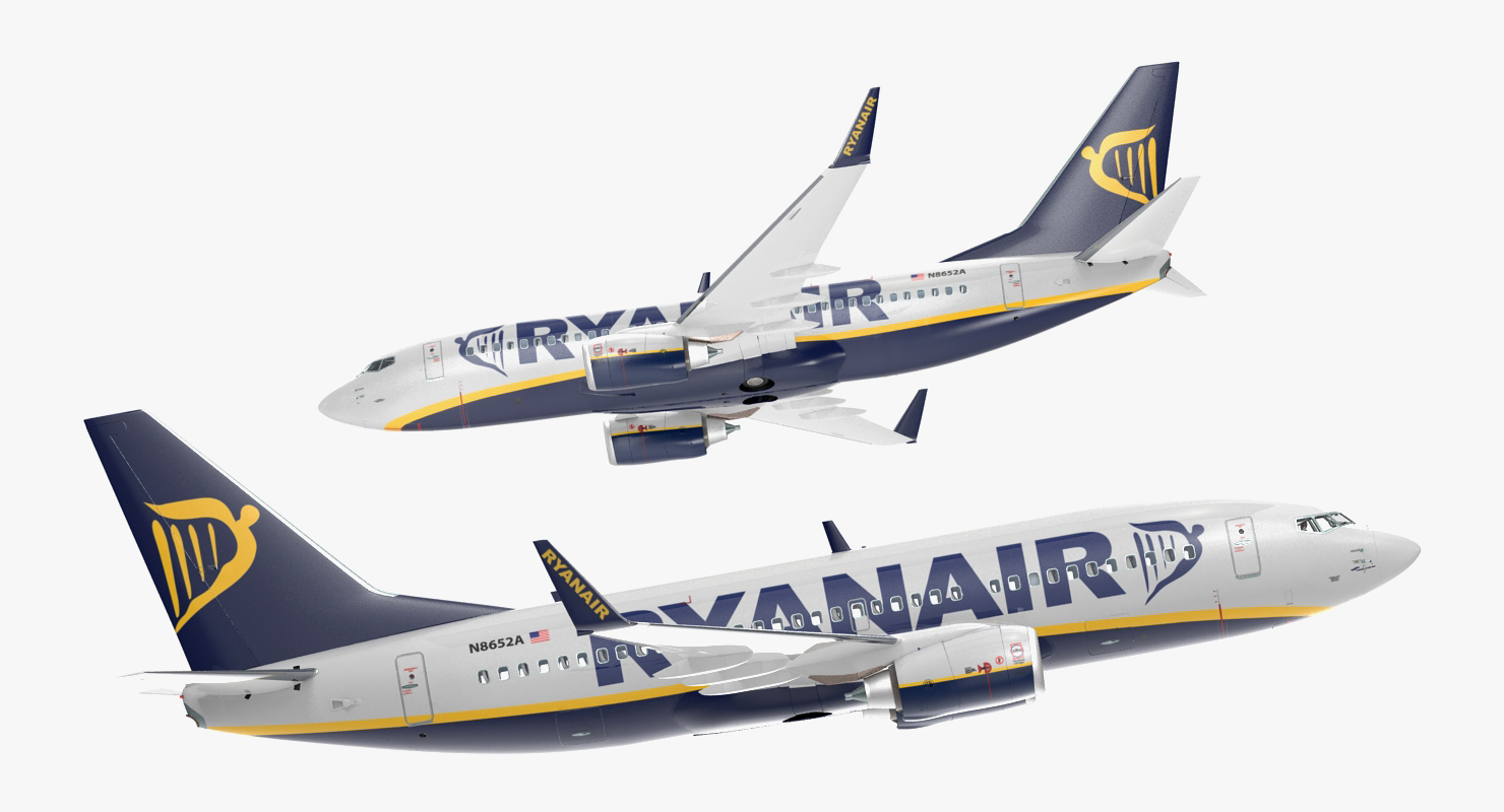 3D Boeing 737 700 with Interior Ryanair