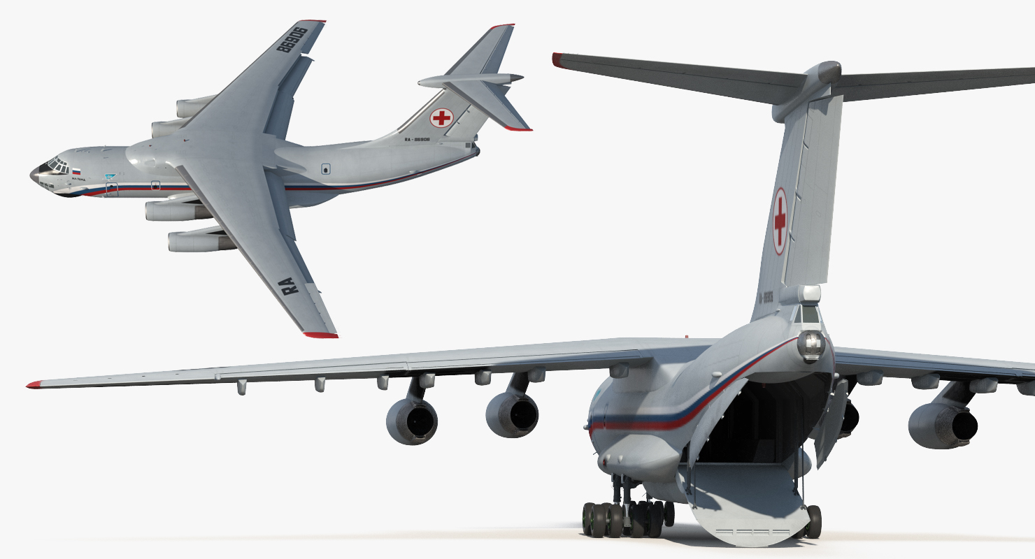 3D Ilyushin Il 76TD S Civilian Mobile Hospital model