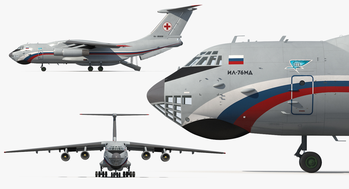 3D Ilyushin Il 76TD S Civilian Mobile Hospital model