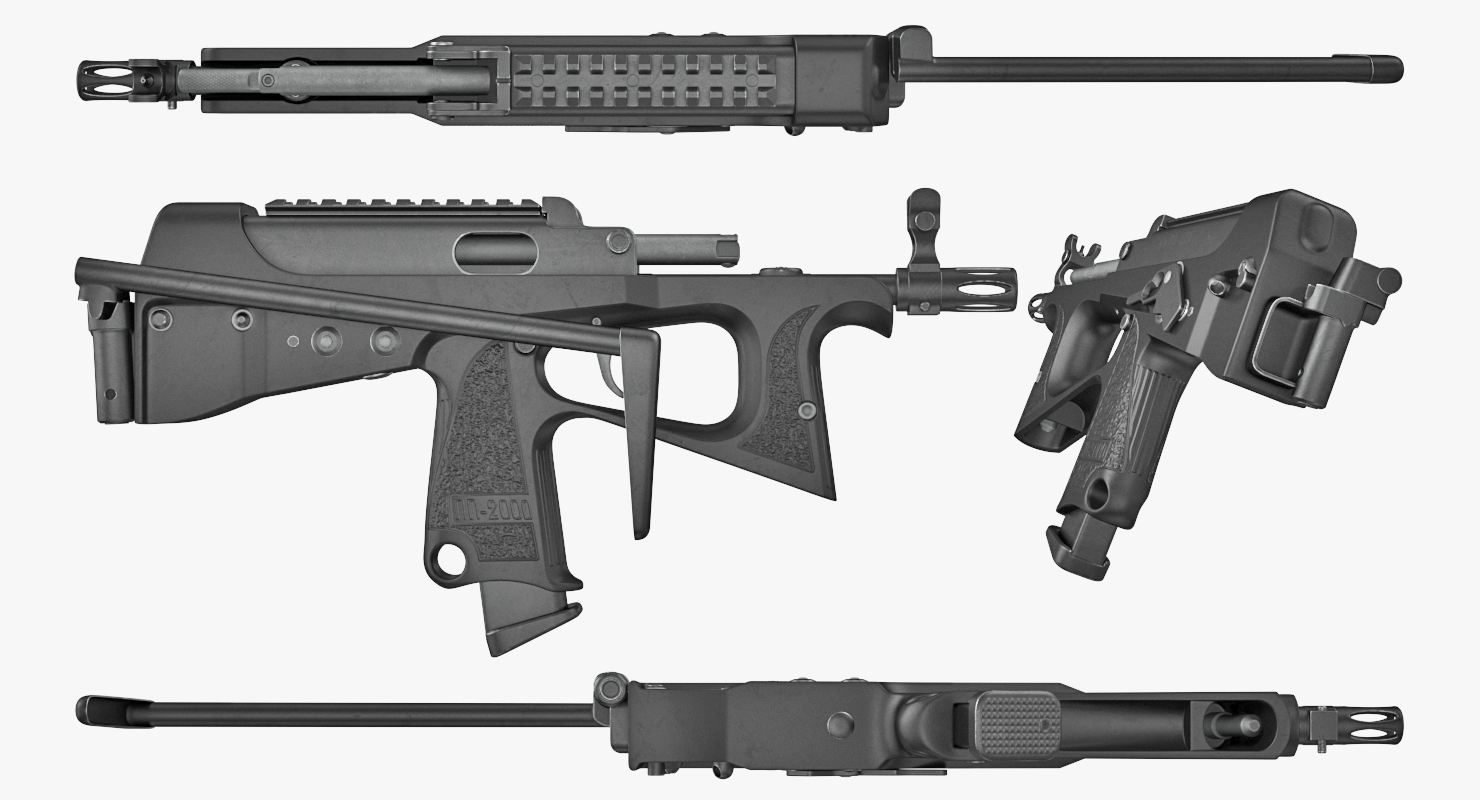 3D Machine Pistol PP 2000 SMG