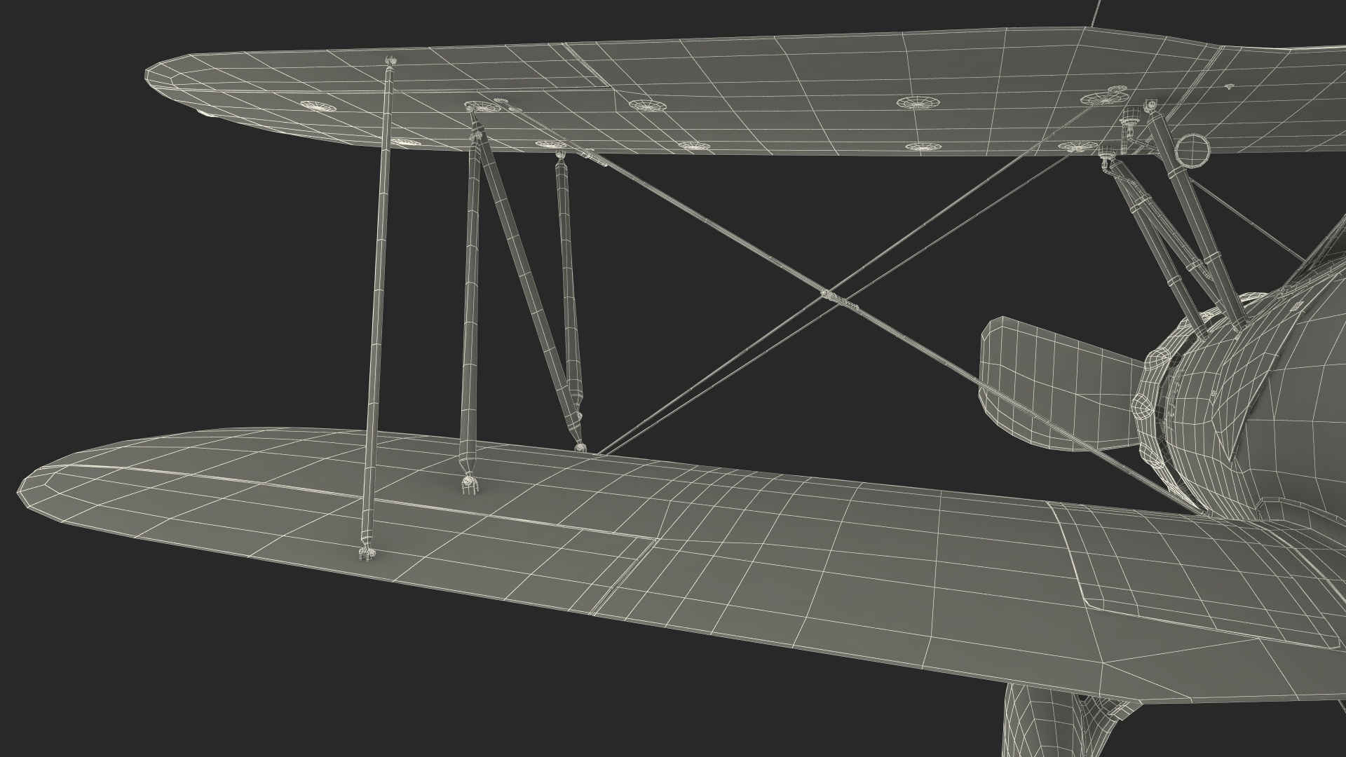 3D Spirit of 30A Coastal Biplane YMF-5 Manned Flying Rigged