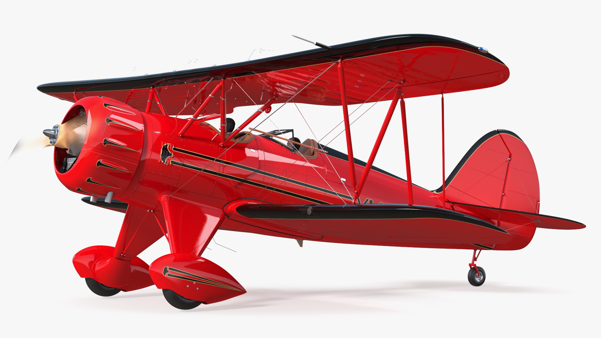 3D Spirit of 30A Coastal Biplane YMF-5 Manned Flying Rigged