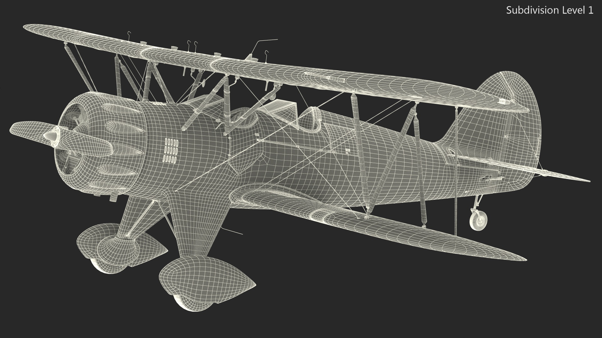 3D Spirit of 30A Coastal Biplane YMF-5 Manned Flying Rigged