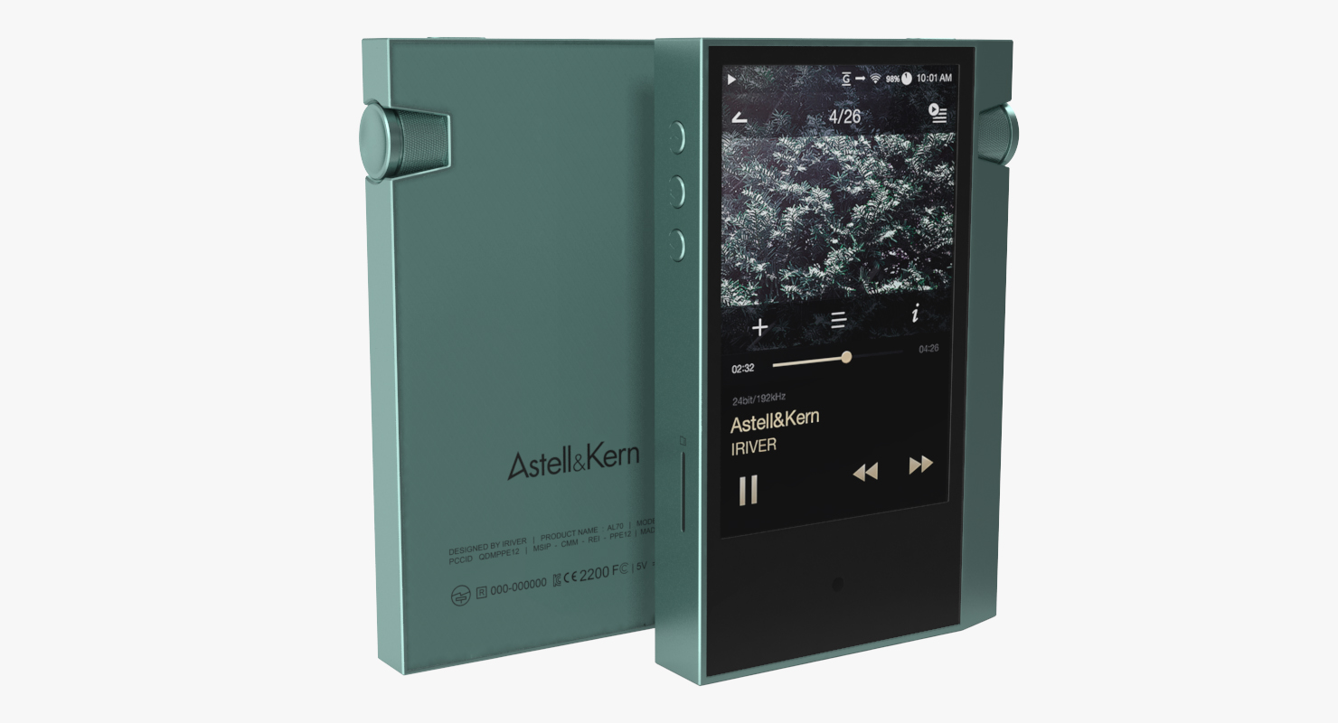 Portable Music Player Astell and Kern AK70 3D