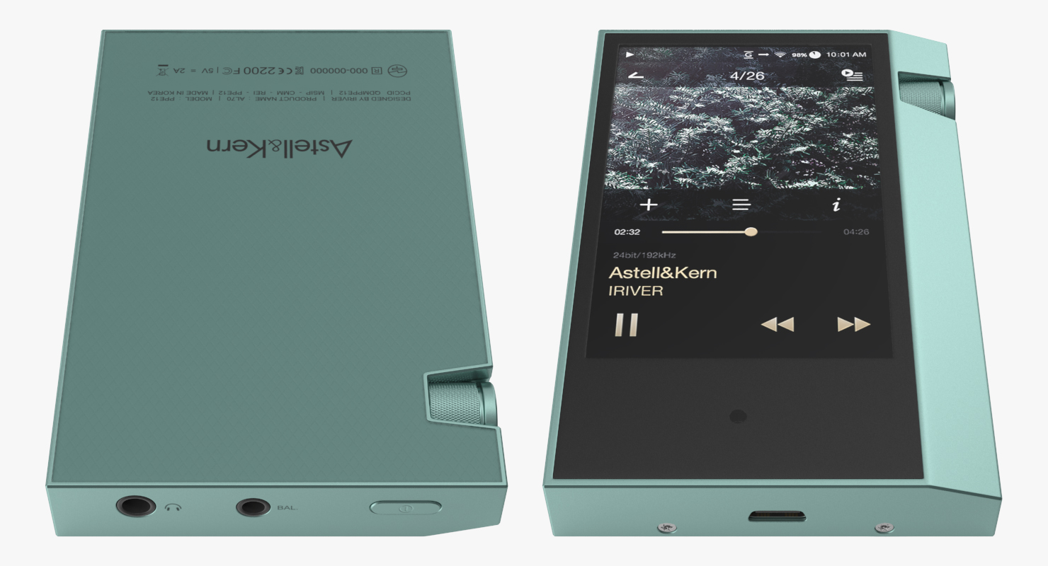 Portable Music Player Astell and Kern AK70 3D