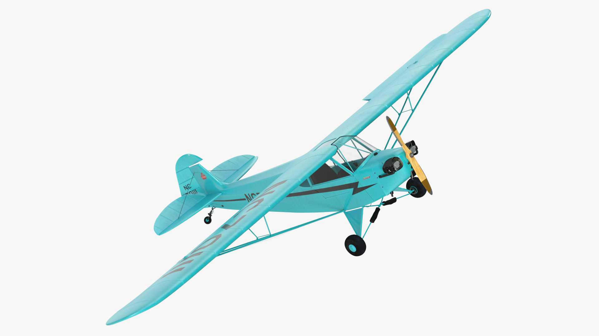 Piper Cub Aircraft Rigged for Maya 3D model