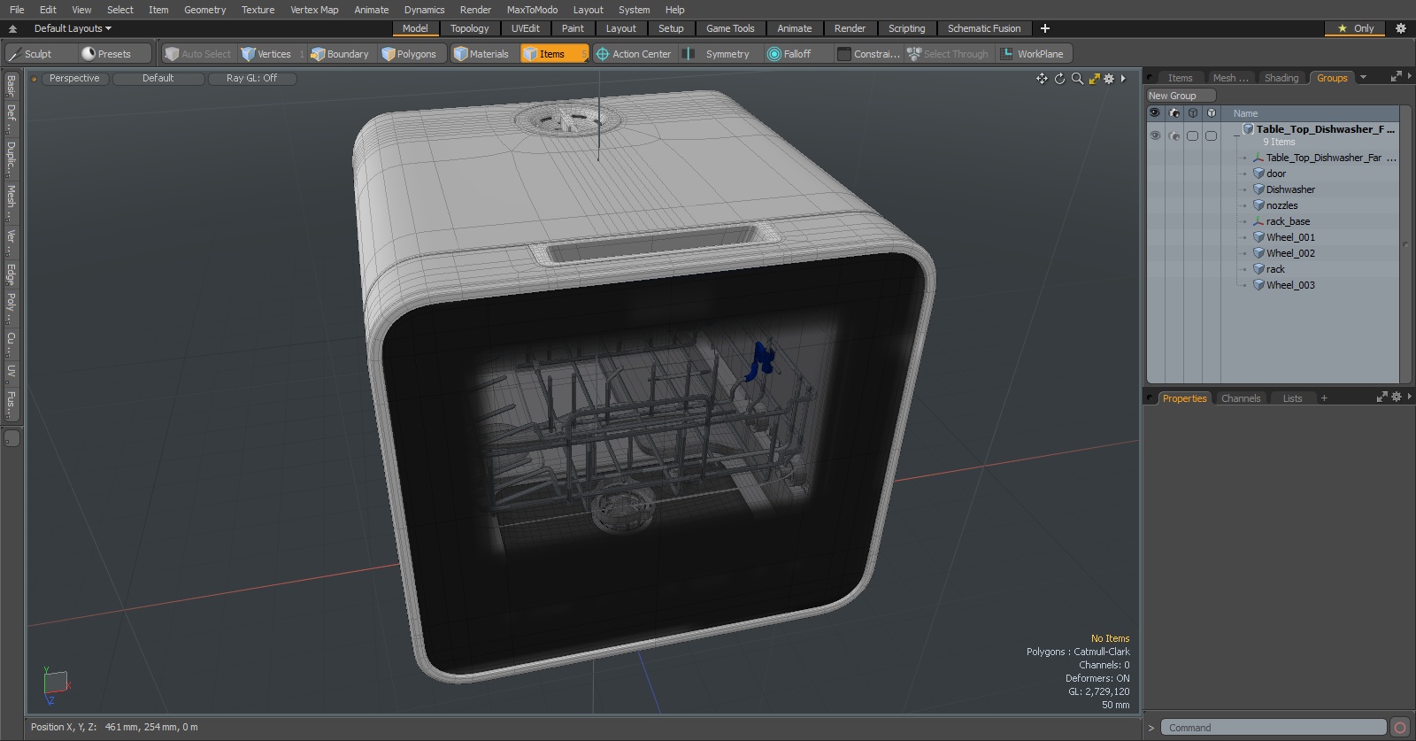 3D Table Top Dishwasher Farberware Turned On