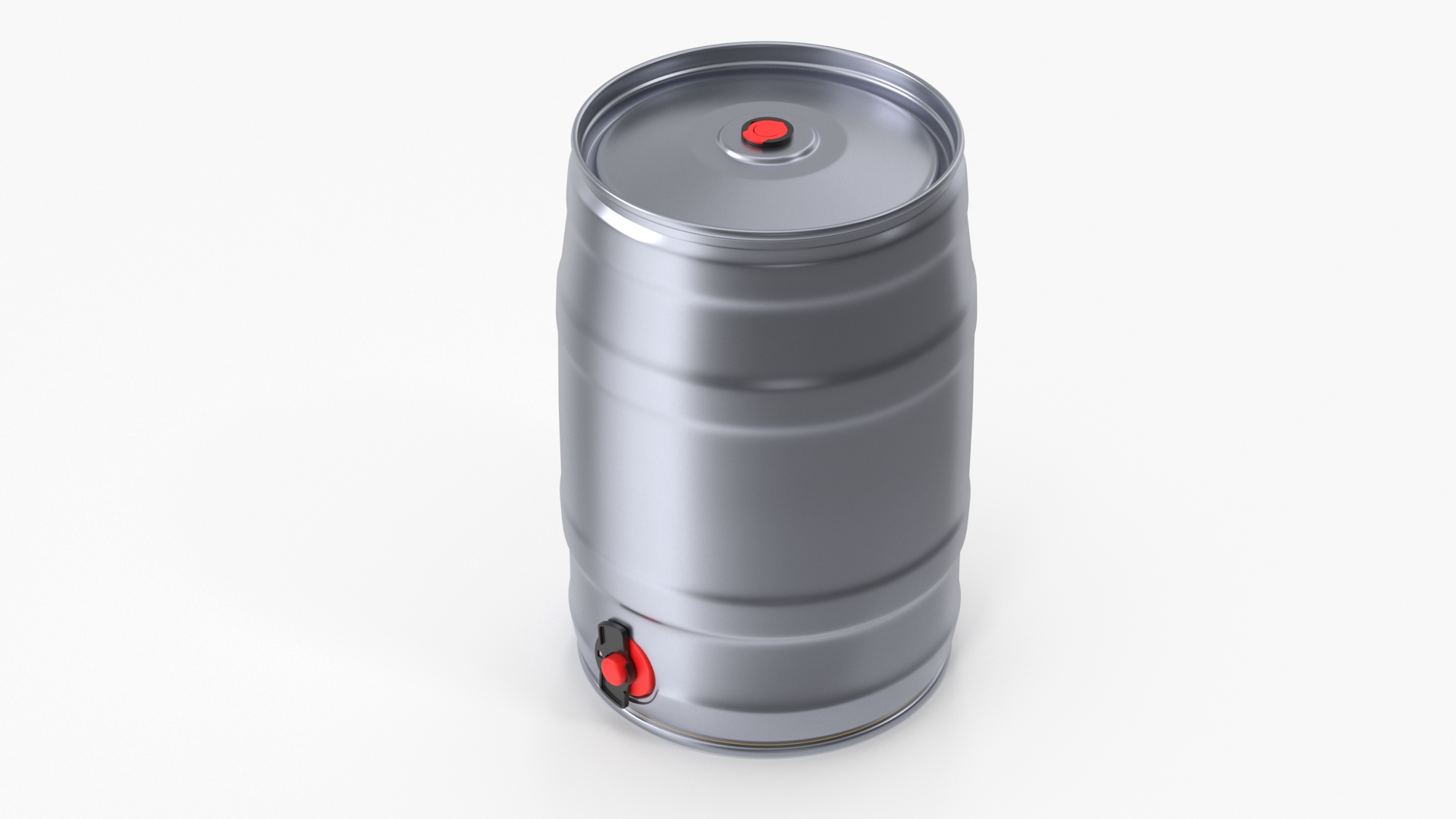 3D Metal Beer Keg with Tap model