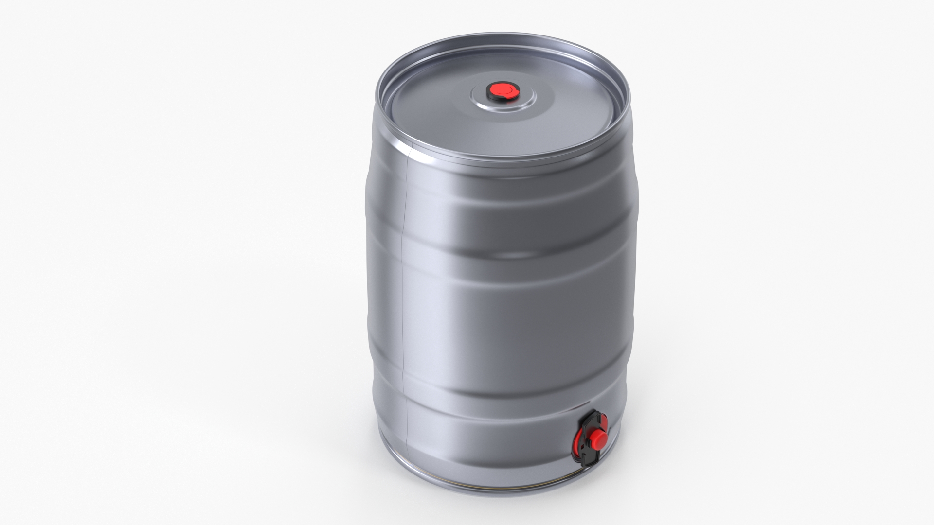 3D Metal Beer Keg with Tap model