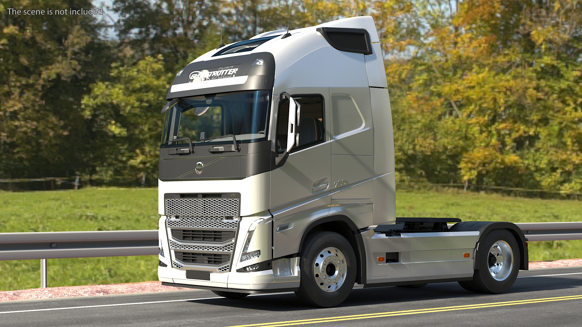 3D model Volvo FH16 750 Globetrotter Truck Rigged