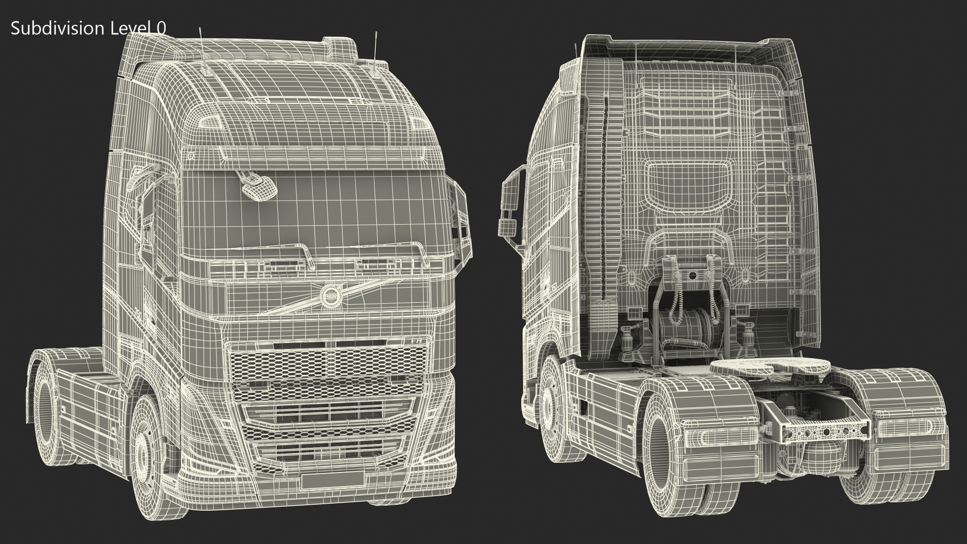 3D model Volvo FH16 750 Globetrotter Truck Rigged