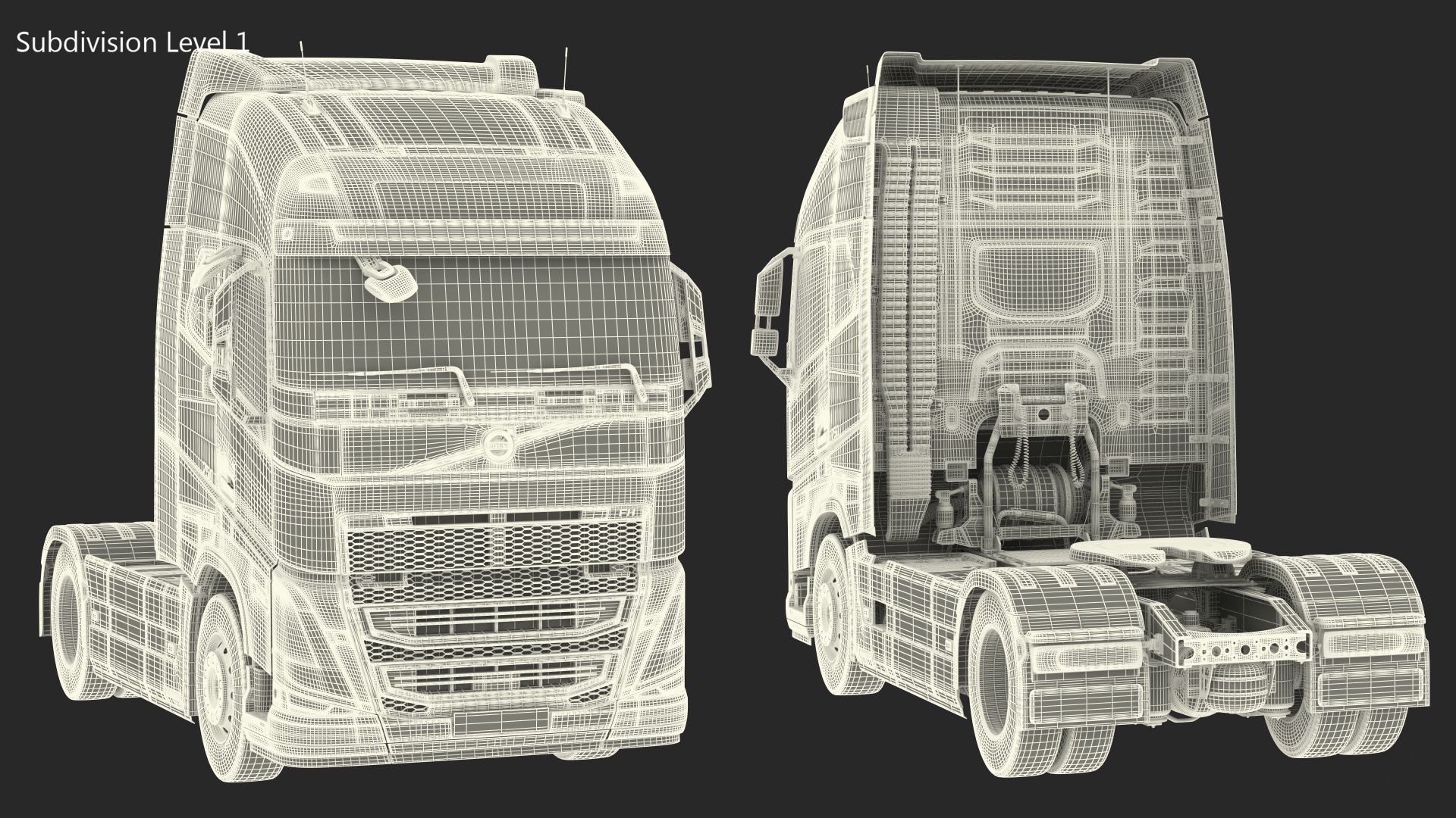 3D model Volvo FH16 750 Globetrotter Truck Rigged