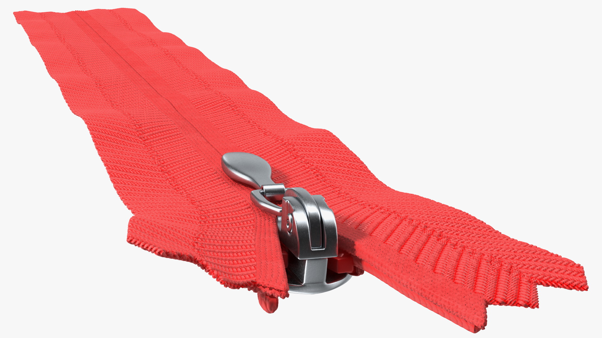 3D Nylon Invisible Zipper Red