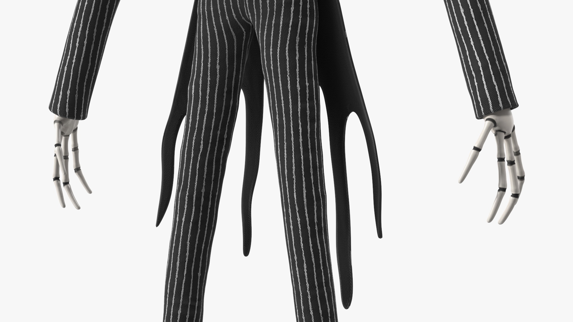 3D Jack Skellington Character A-pose model