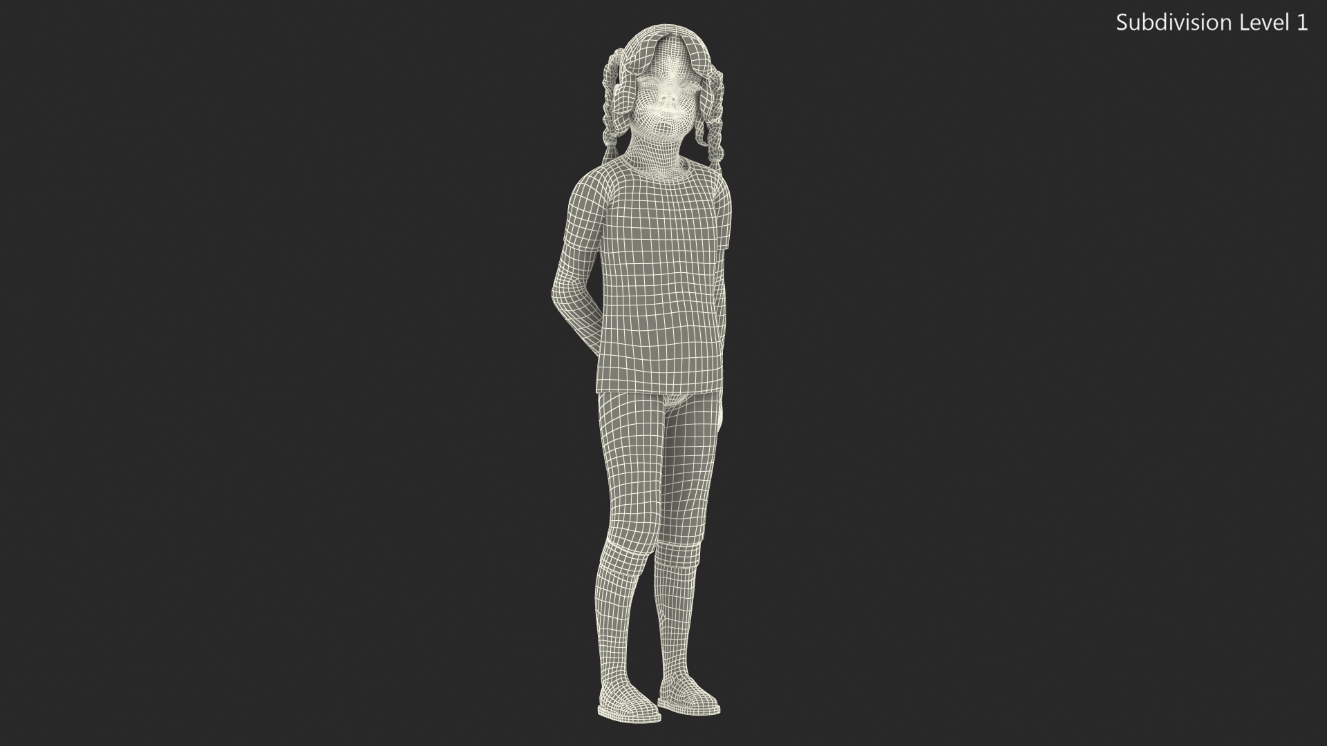 3D Child Girl Home Style