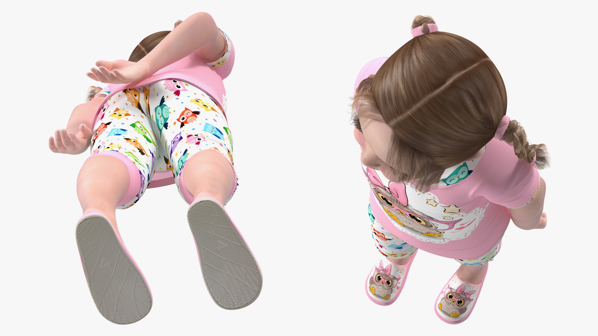 3D Child Girl Home Style