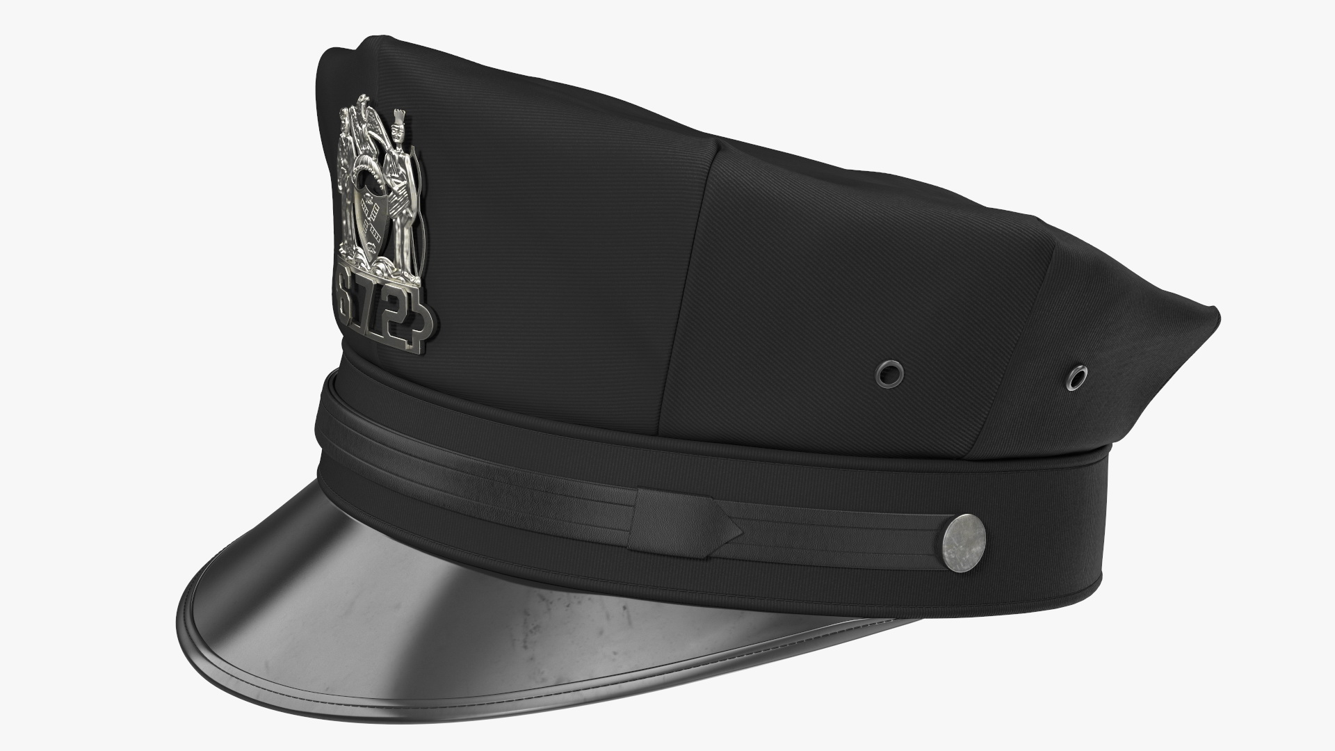 3D New York Police Officer Cap with Badge model