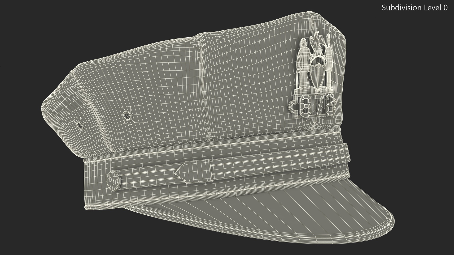 3D New York Police Officer Cap with Badge model