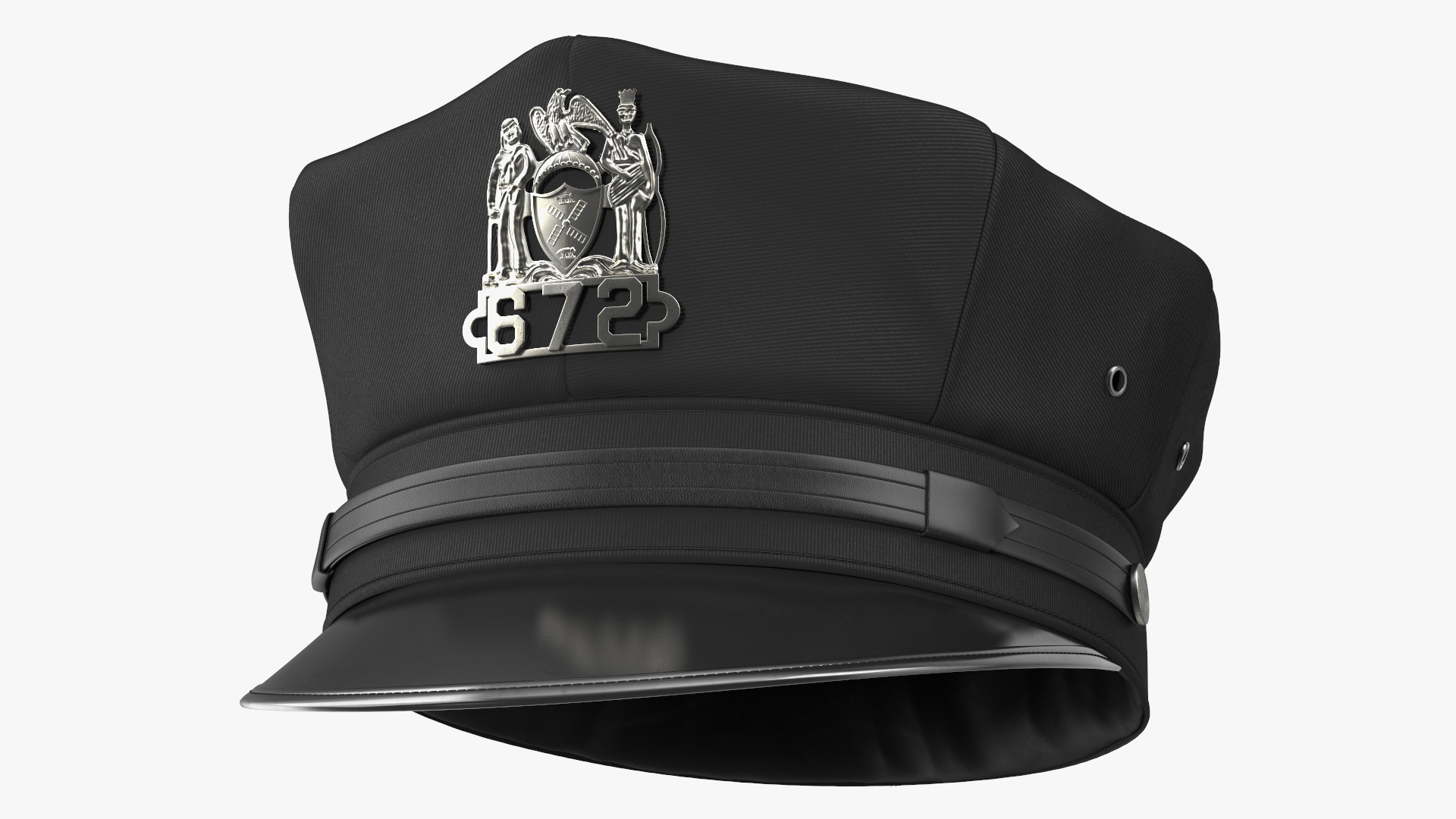 3D New York Police Officer Cap with Badge model