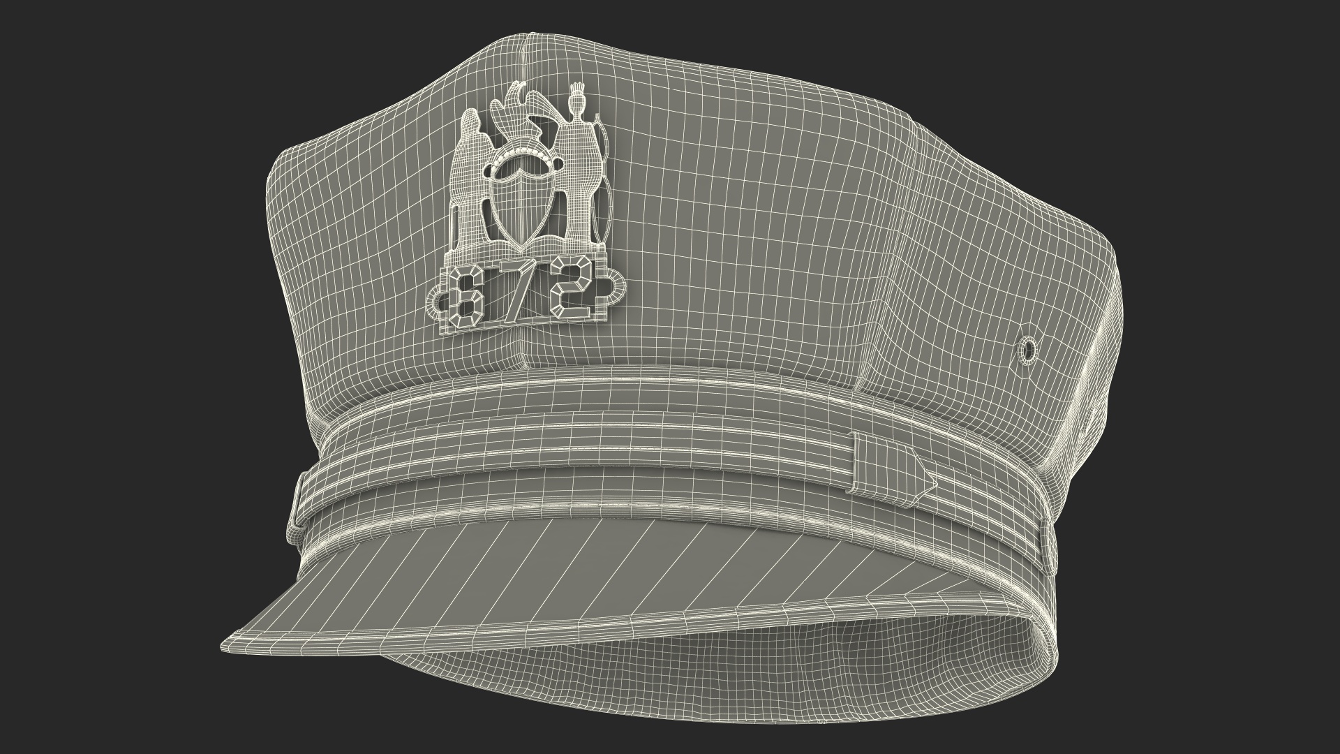 3D New York Police Officer Cap with Badge model