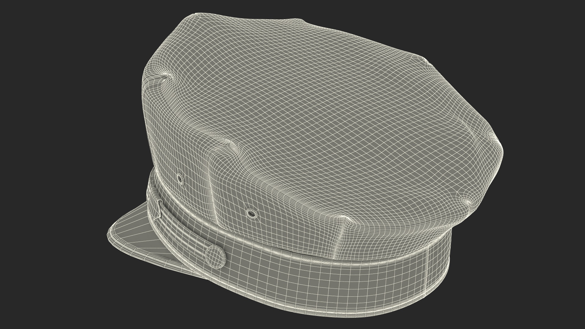 3D New York Police Officer Cap with Badge model