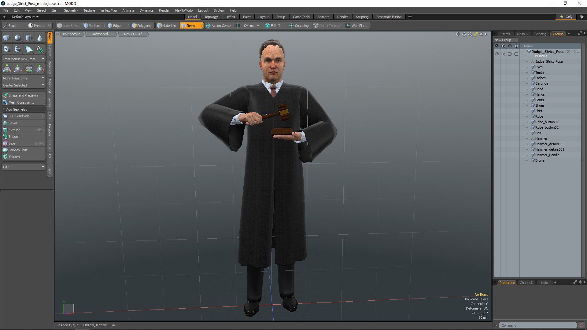 Judge Strict Pose 3D