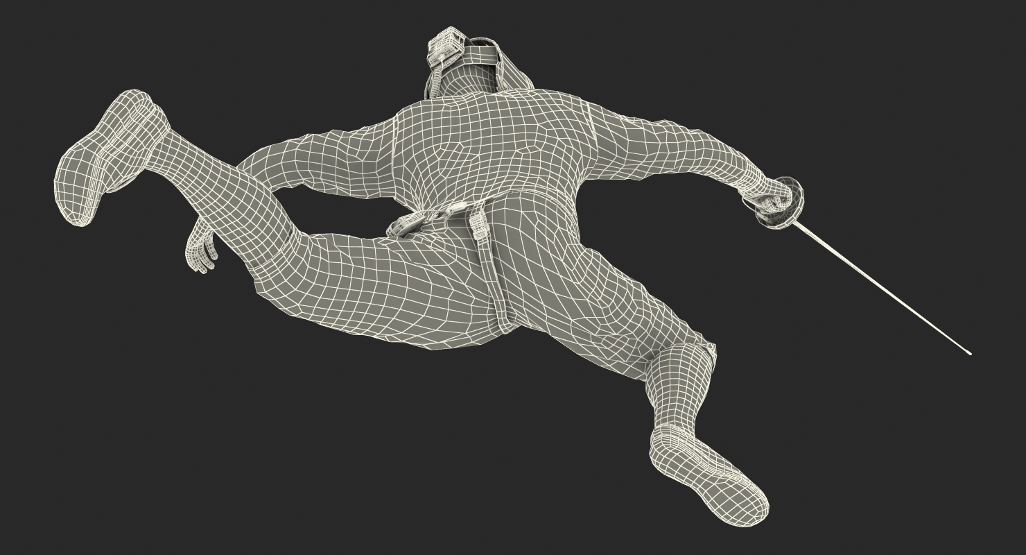 Fencer Lunge Pose 3D