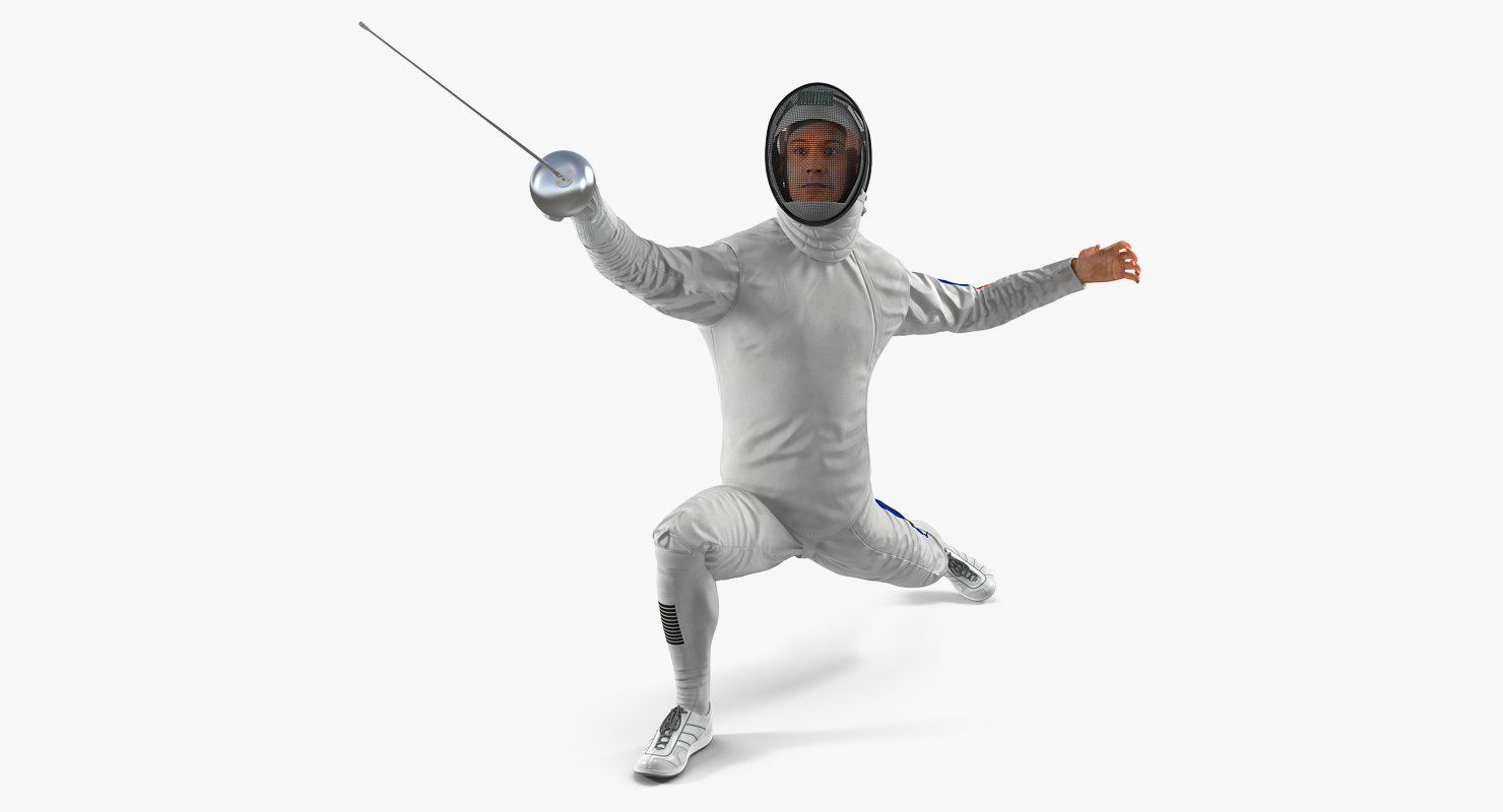 Fencer Lunge Pose 3D