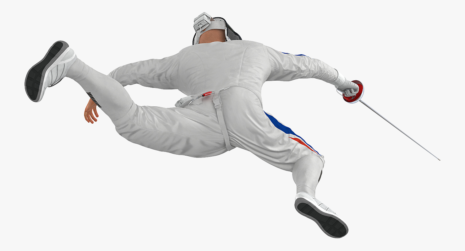 Fencer Lunge Pose 3D