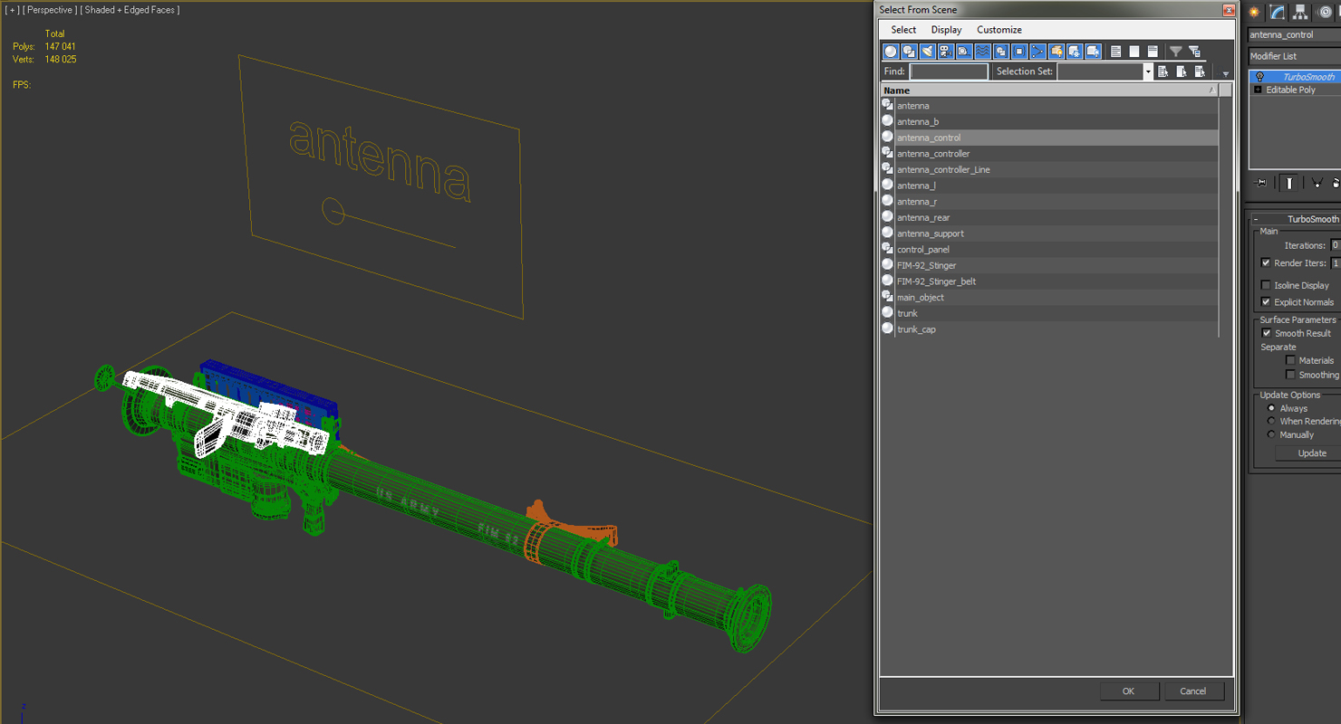 3D FIM 92 Stinger Rigged