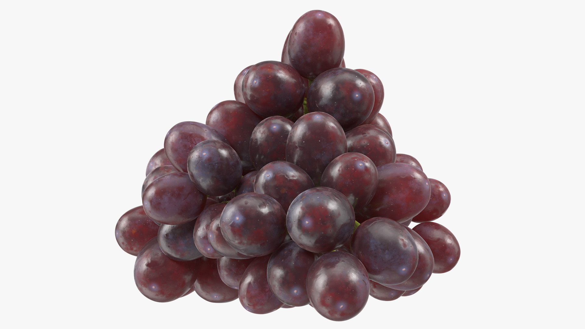 Cluster of Dark Grapes 3D