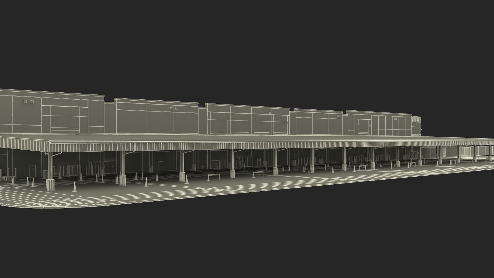 3D Amazon Fulfillment Distribution Center model