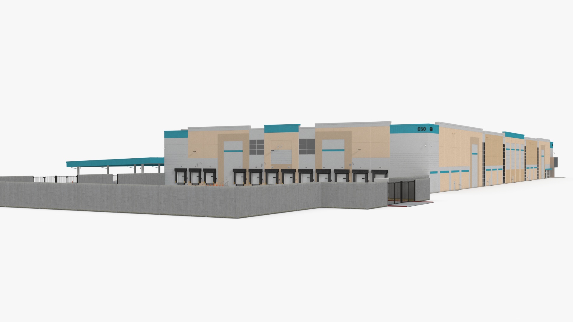 3D Amazon Fulfillment Distribution Center model