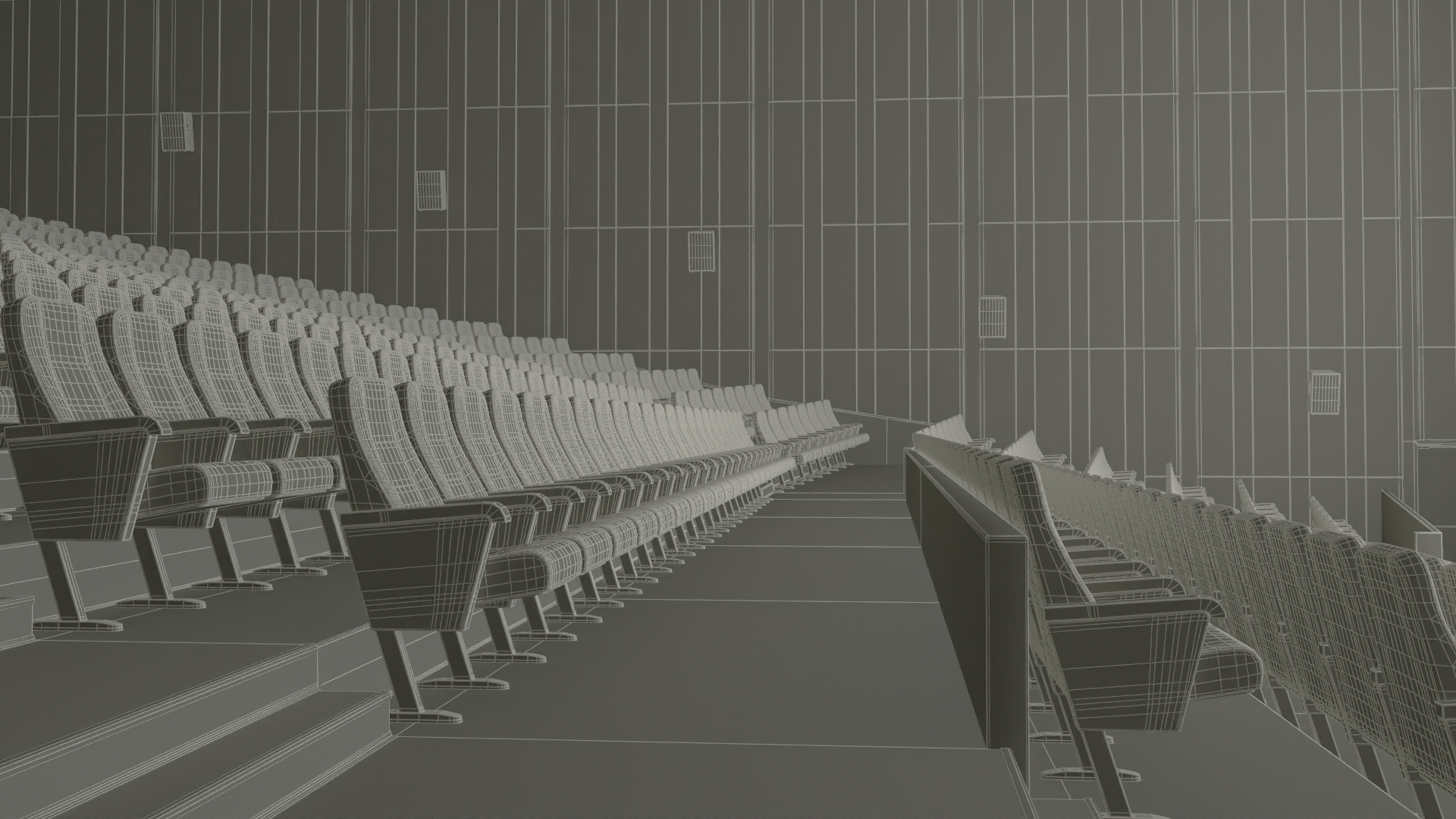 3D Movie Theater Hall model