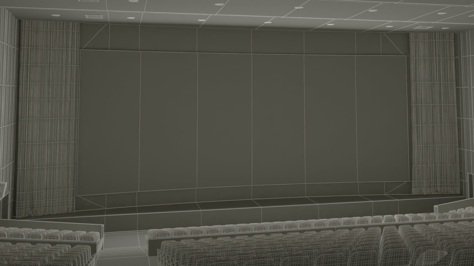 3D Movie Theater Hall model