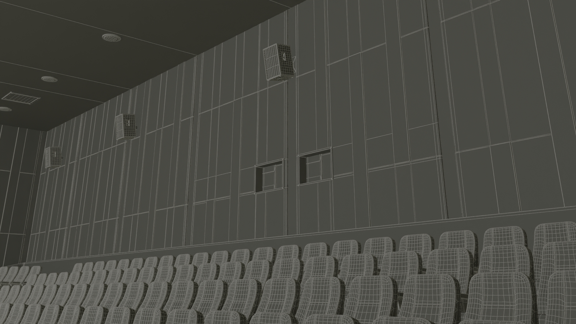 3D Movie Theater Hall model