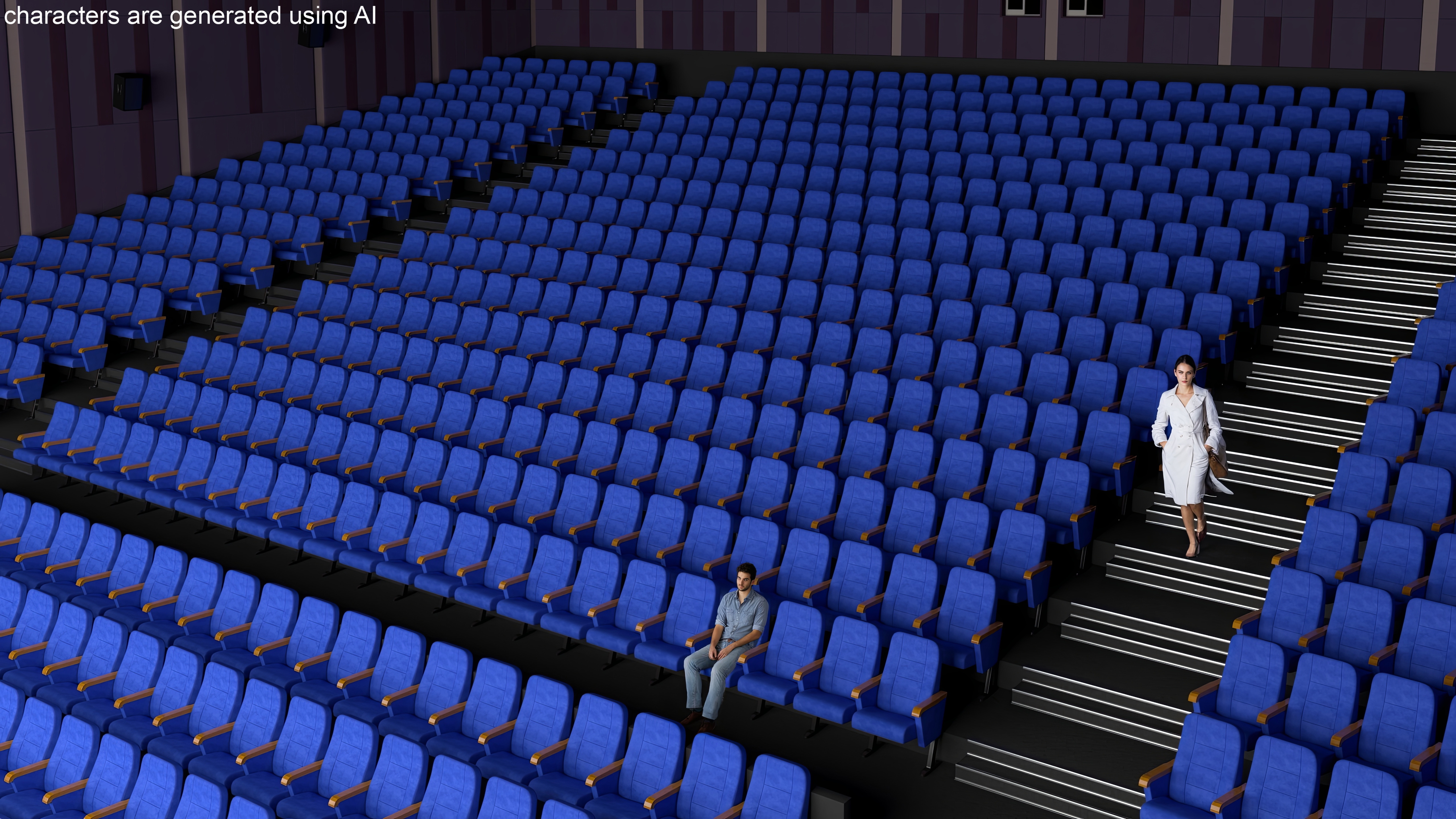 3D Movie Theater Hall model