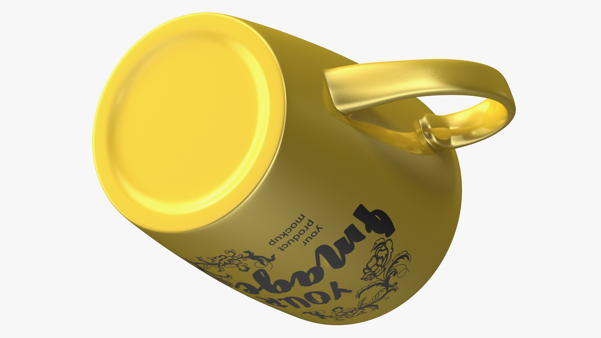 3D Mockup Ceramic Mug Gold model