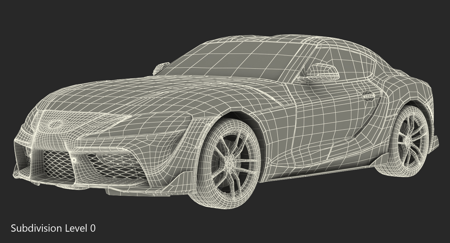 Toyota Supra 2019 Rigged 3D model