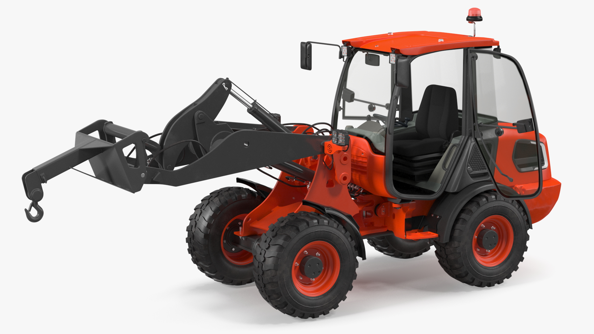 Electric Loader with Material Handling Arm Rigged 3D model