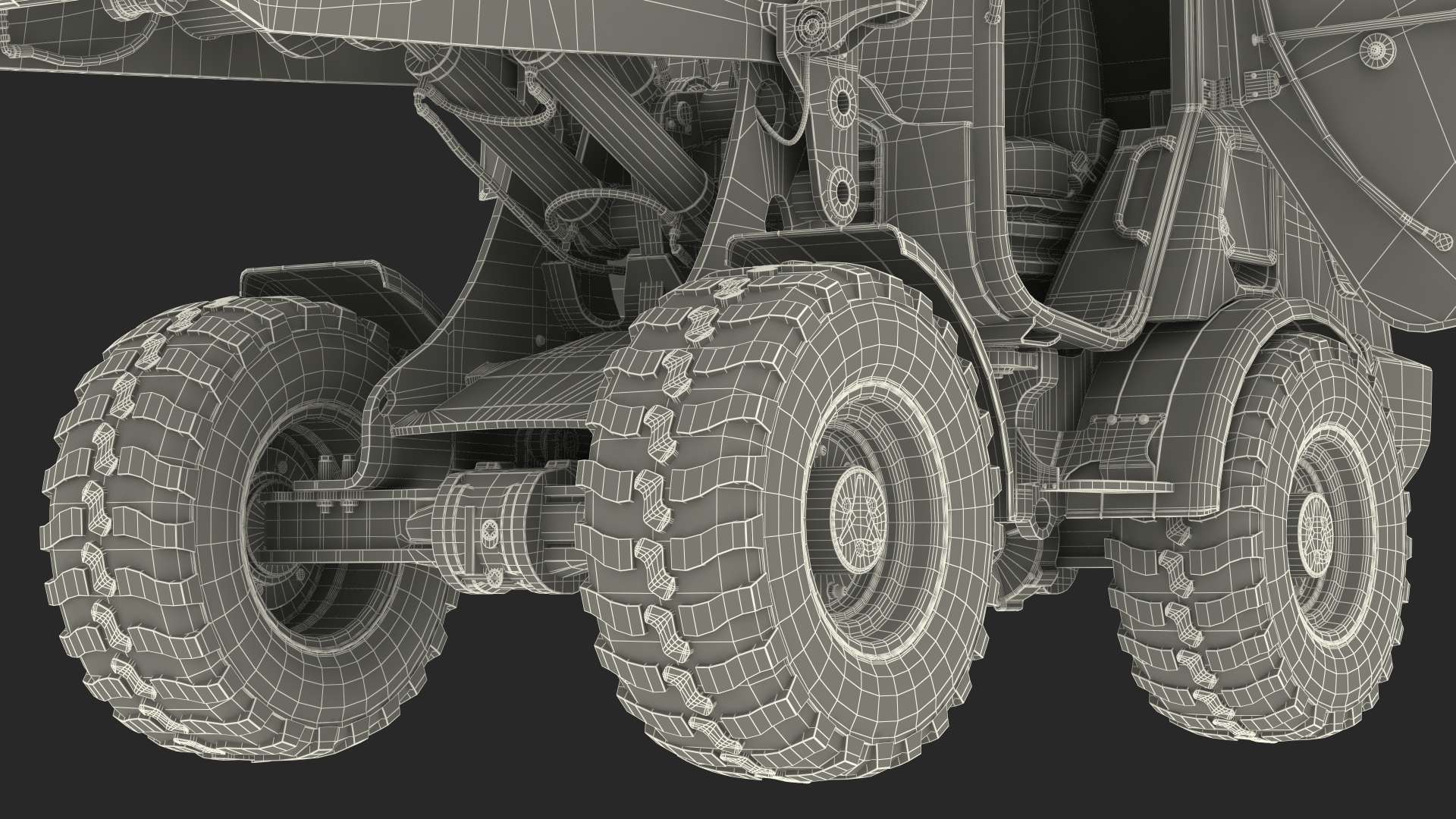 Electric Loader with Material Handling Arm Rigged 3D model