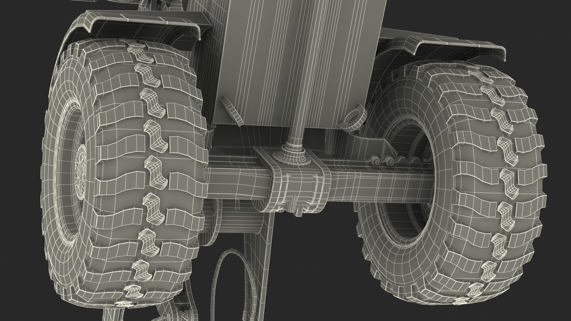 Electric Loader with Material Handling Arm Rigged 3D model