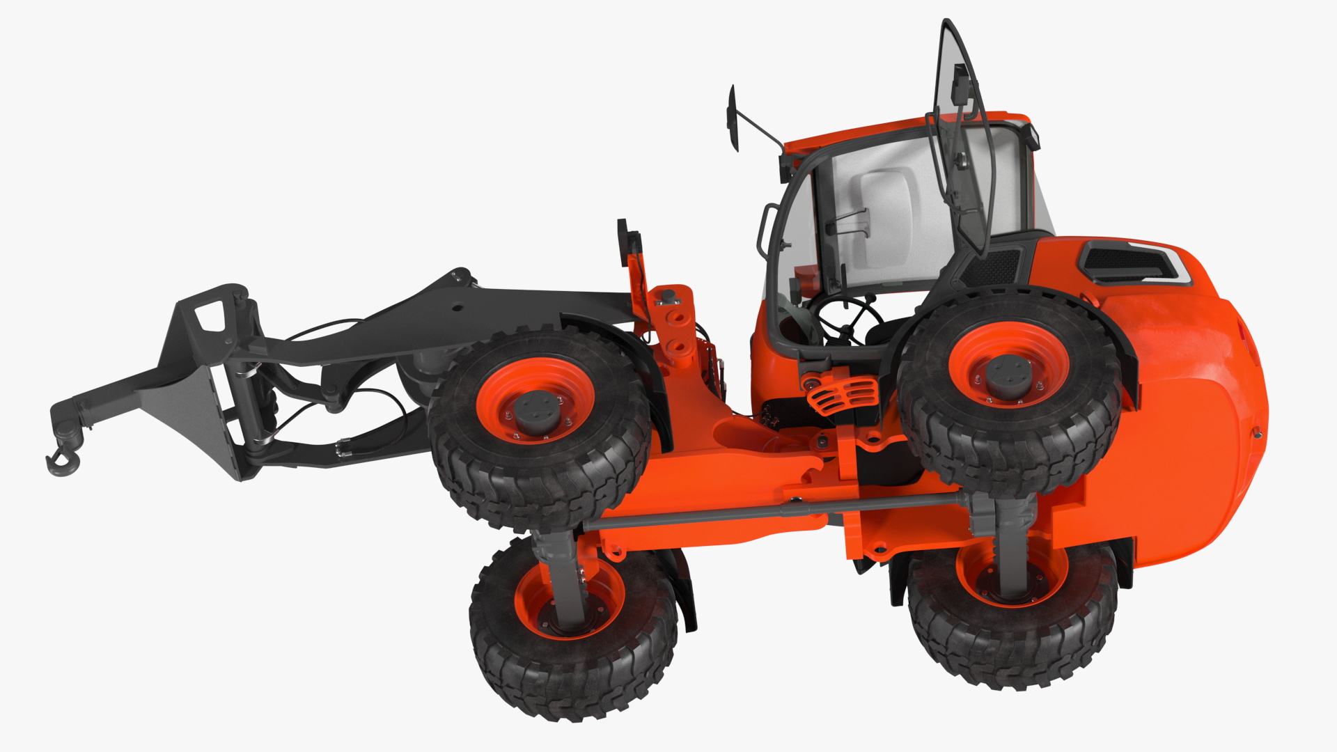 Electric Loader with Material Handling Arm Rigged 3D model