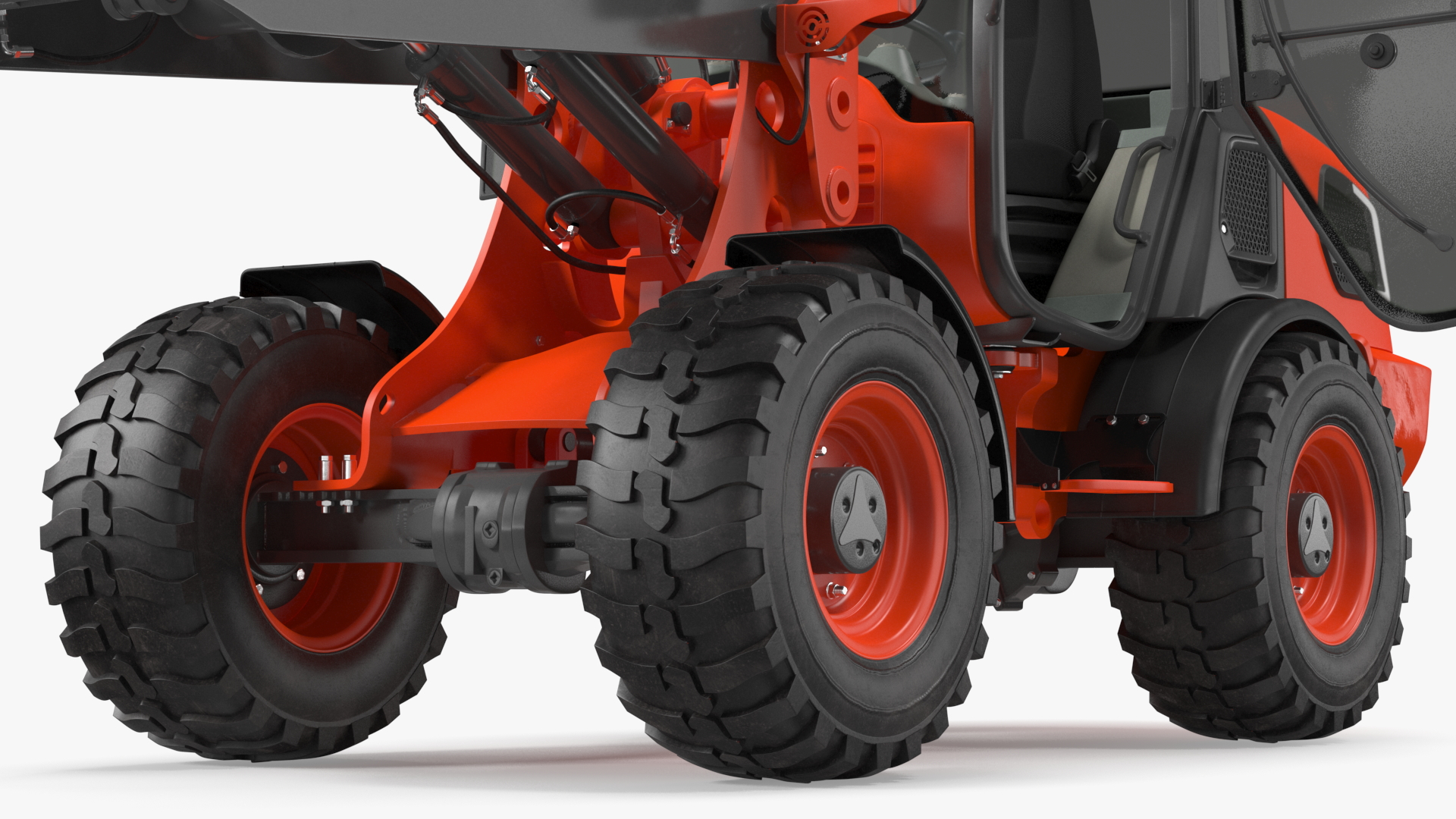 Electric Loader with Material Handling Arm Rigged 3D model