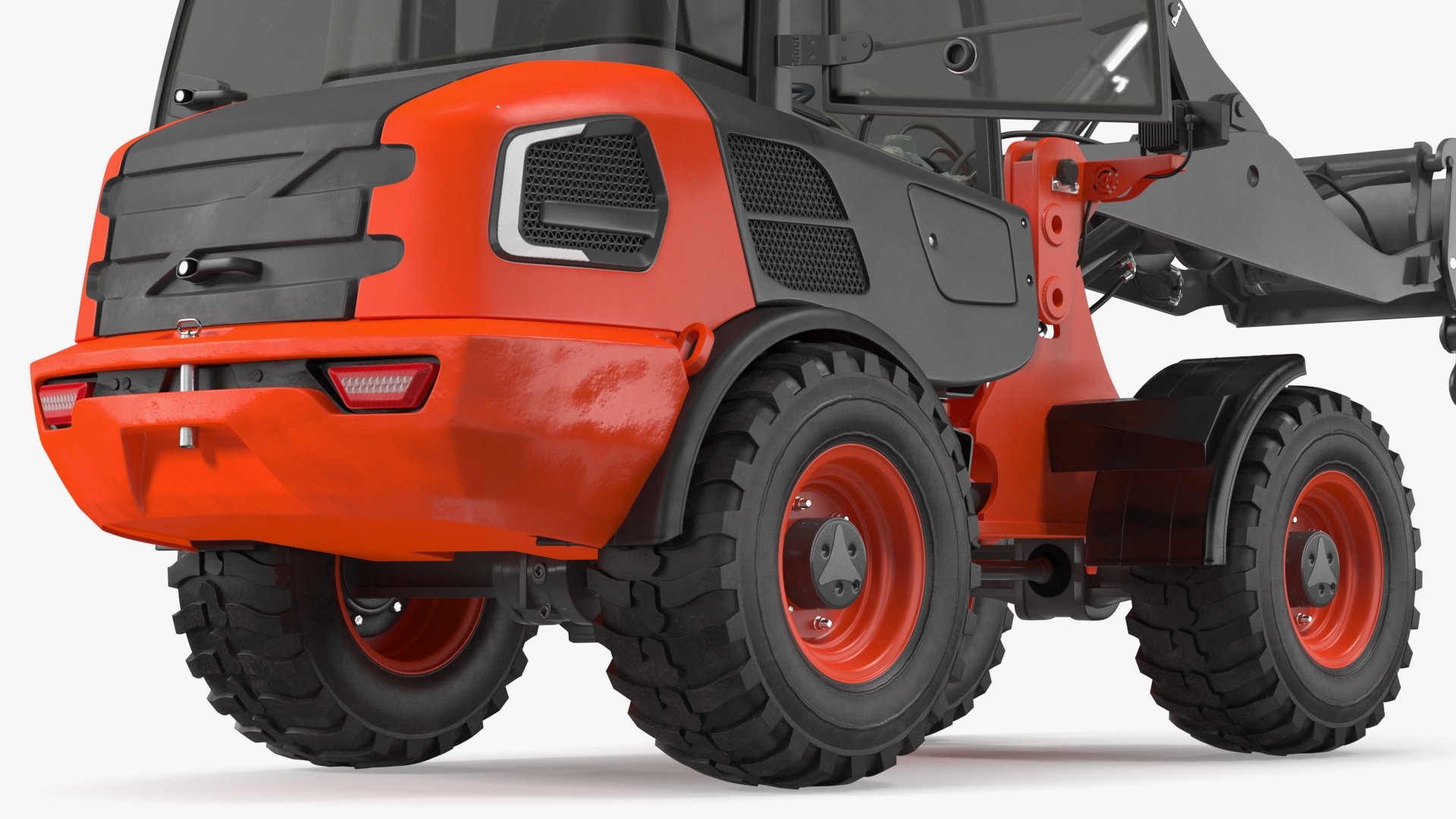 Electric Loader with Material Handling Arm Rigged 3D model