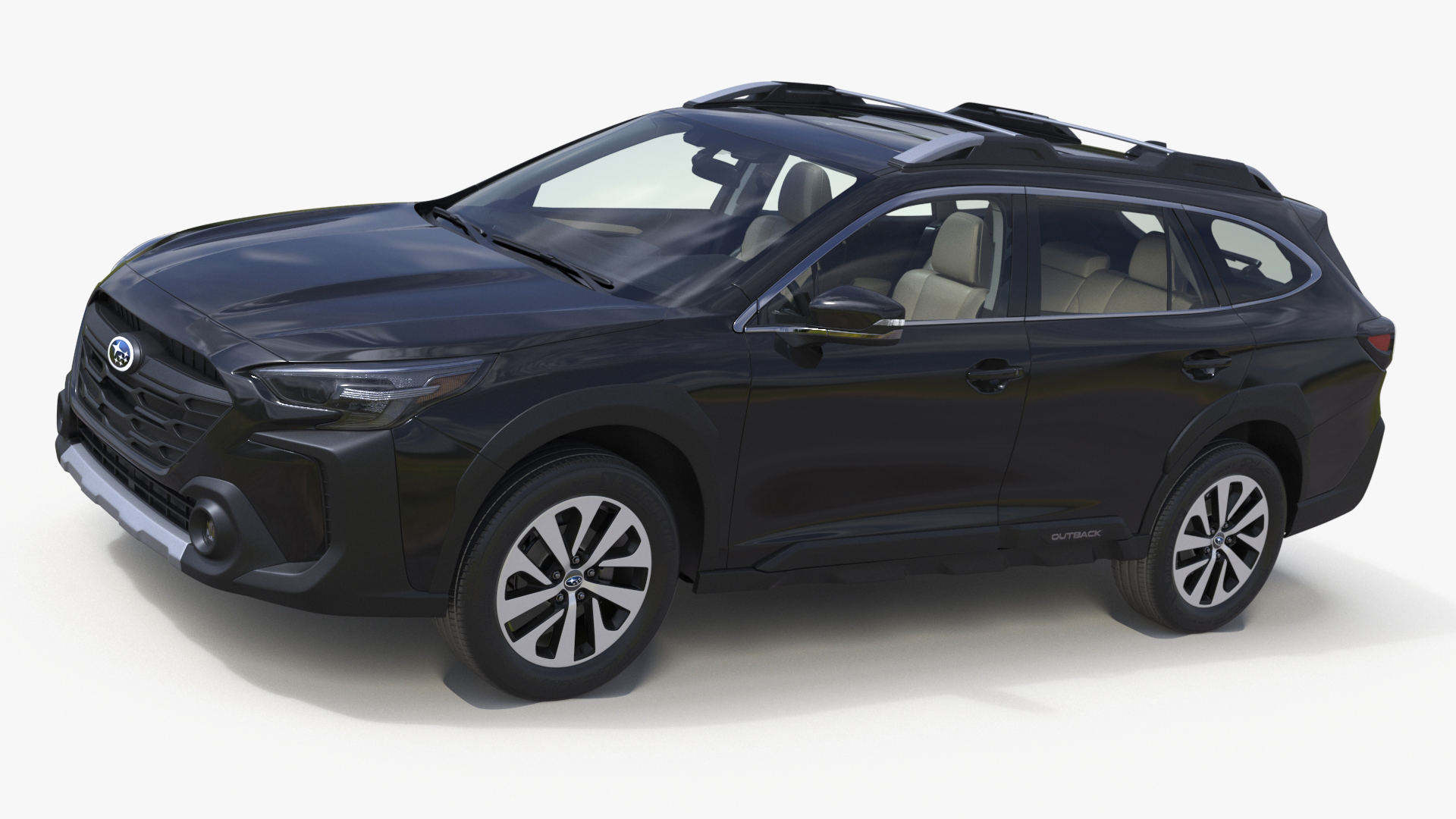 3D model Black Crossover Subaru Outback 2025