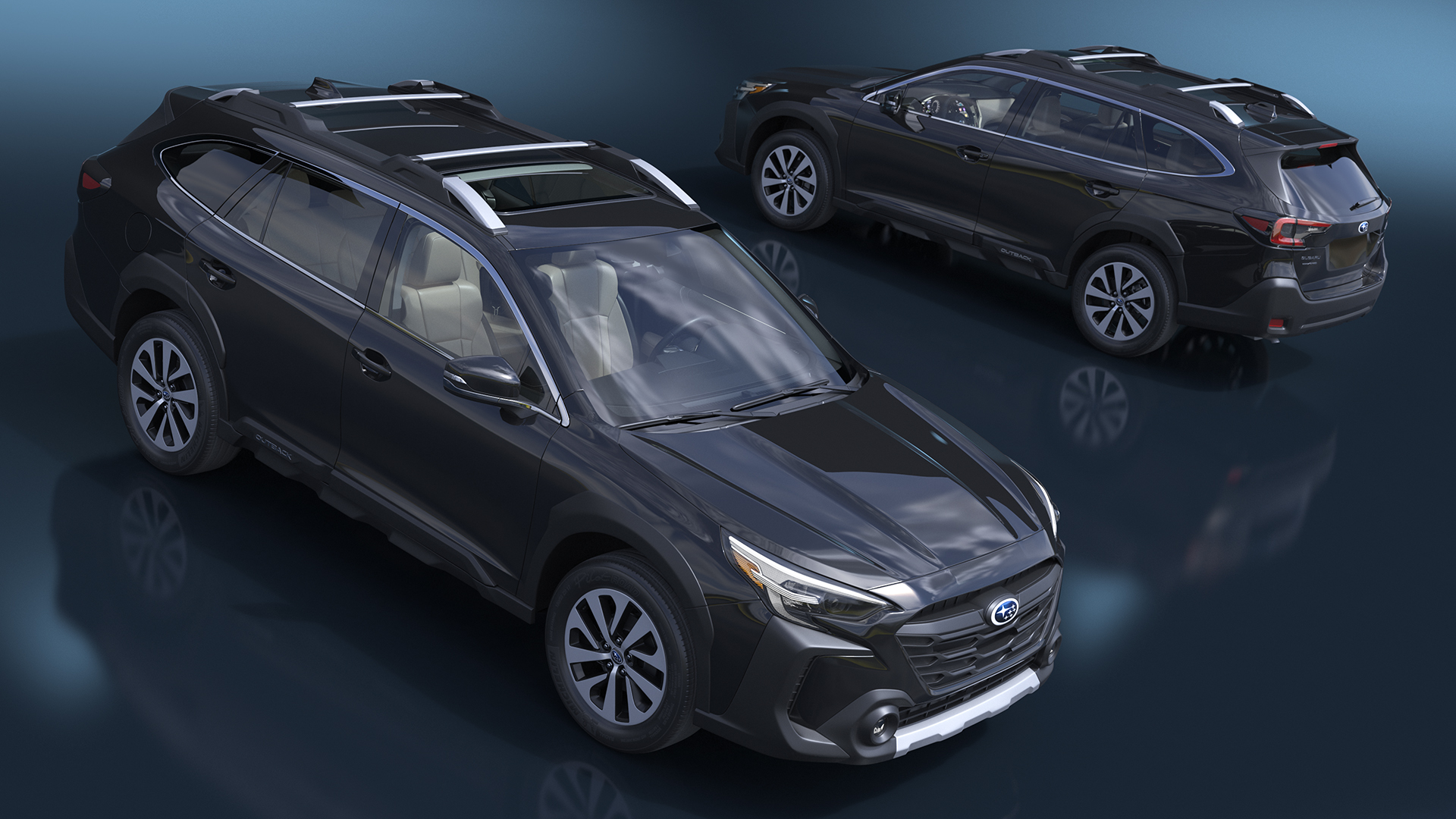 3D model Black Crossover Subaru Outback 2025