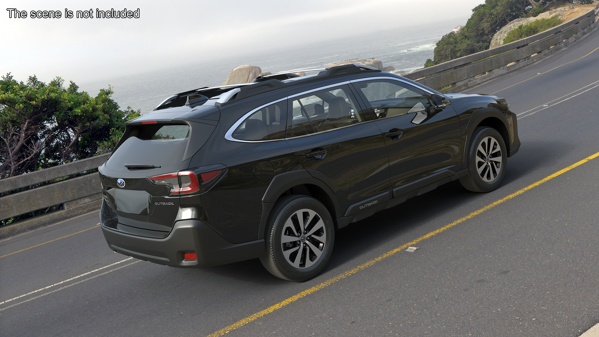 3D model Black Crossover Subaru Outback 2025